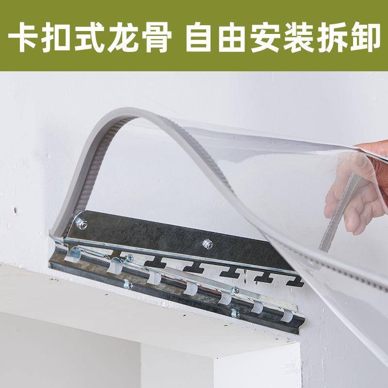 磁吸透明软门帘空调挡风门帘防风防寒防灰尘隔冷气磁性门帘家定制 - 图1