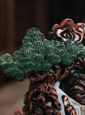 跨境新品树脂倒流檀香炉工艺品创意高山流水倒流香炉家居饰品摆件