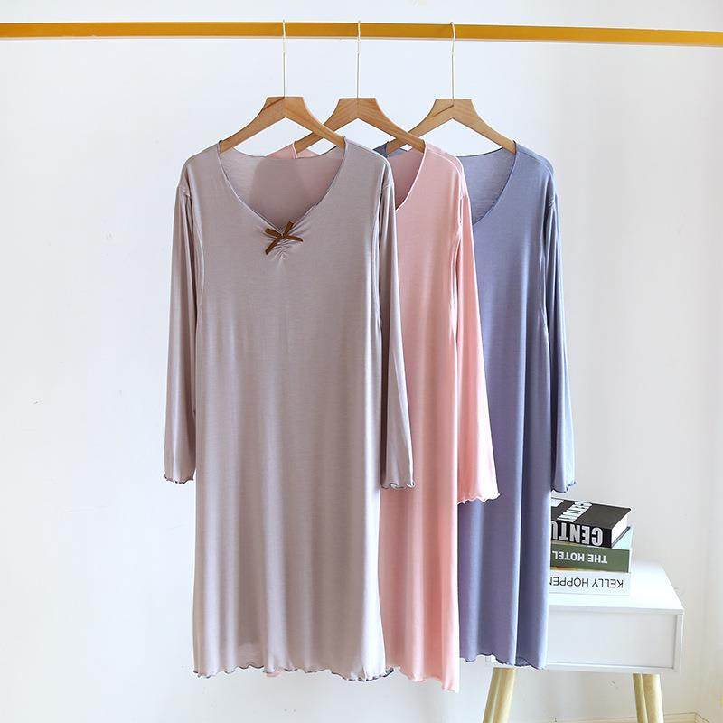 莫代尔孕妇裙夏季薄款长袖孕妇产妇产后哺乳连衣裙弹力大码月子服,淘宝优惠券,粉丝福利购,淘宝优惠卷