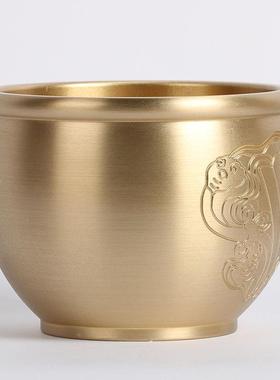 厂家黄铜小缸 招米进宝铜缸里面带金蝉 铜米缸 铜缸家居摆件定制