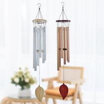 Pine Wood Aluminum Tube Metal Wind Bell Hanging 6 Tube Outdoor Home Decorative Crafts Creative Small Gifts