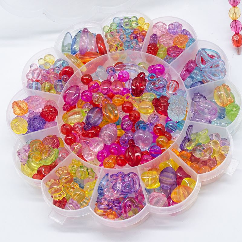 太阳花盒装儿童diy手工串珠玩具女孩穿珠子做手链项链的珠子 - 图2