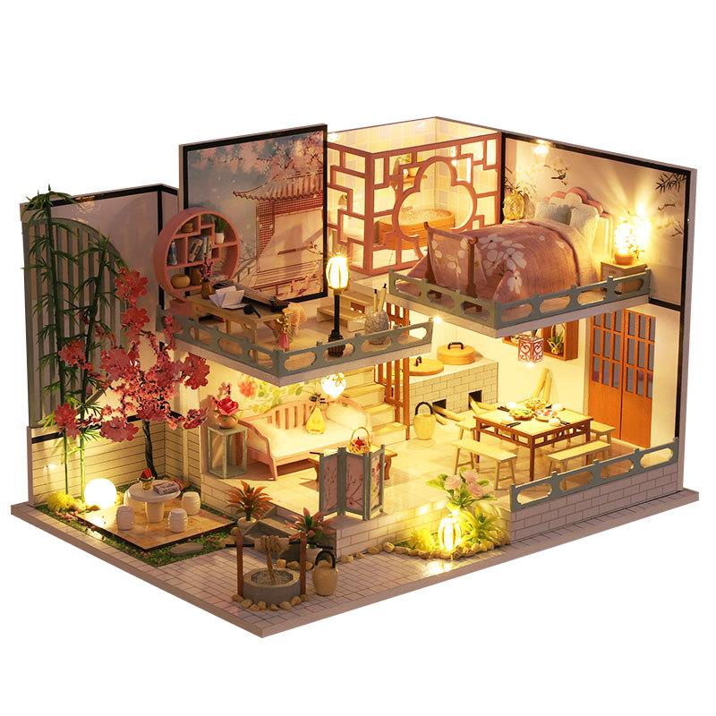 趣益雅DIY小屋雅琴阁创意木质拼装手工模型新中式建筑别墅礼物女