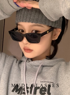 偏光防紫外线方形小框墨镜女时髦