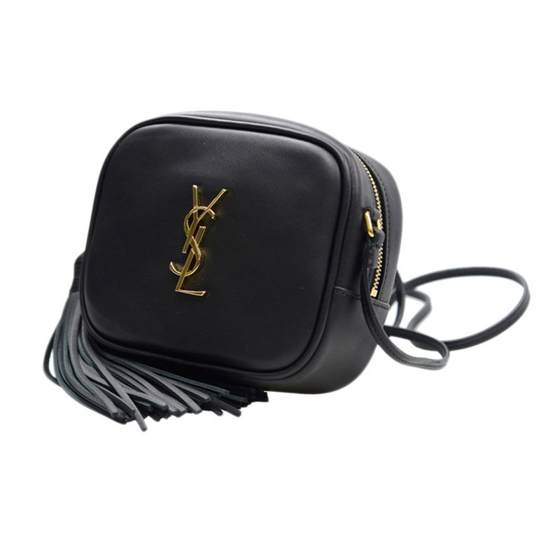圣罗兰黑色女士斜挎包 YISHEHUI海外女士包袋