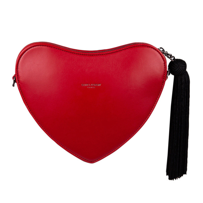 圣罗兰女士红色小牛皮单肩包 YISHEHUI海外女士包袋