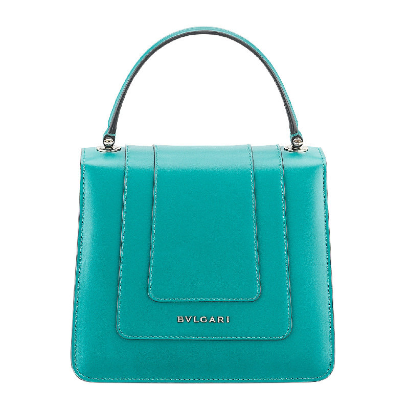 bvlgari碧玉色小牛皮斜挎包单肩包 YISHEHUI海外女士包袋