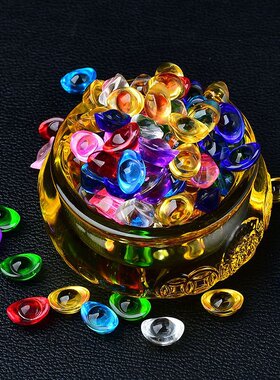 金黄色琉璃聚宝盆摆件金元宝存钱罐家居办公桌面摆设开业乔迁礼品