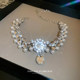 Women's baroque pearl clavicle necklace