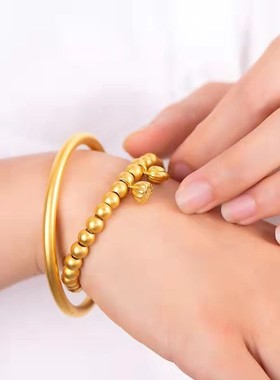 沙金古法素圈手镯两世欢