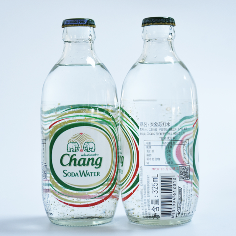 泰国进口chang泰象苏打水325ml*6瓶原味泰象苏打气泡水含气饮料 - 图0