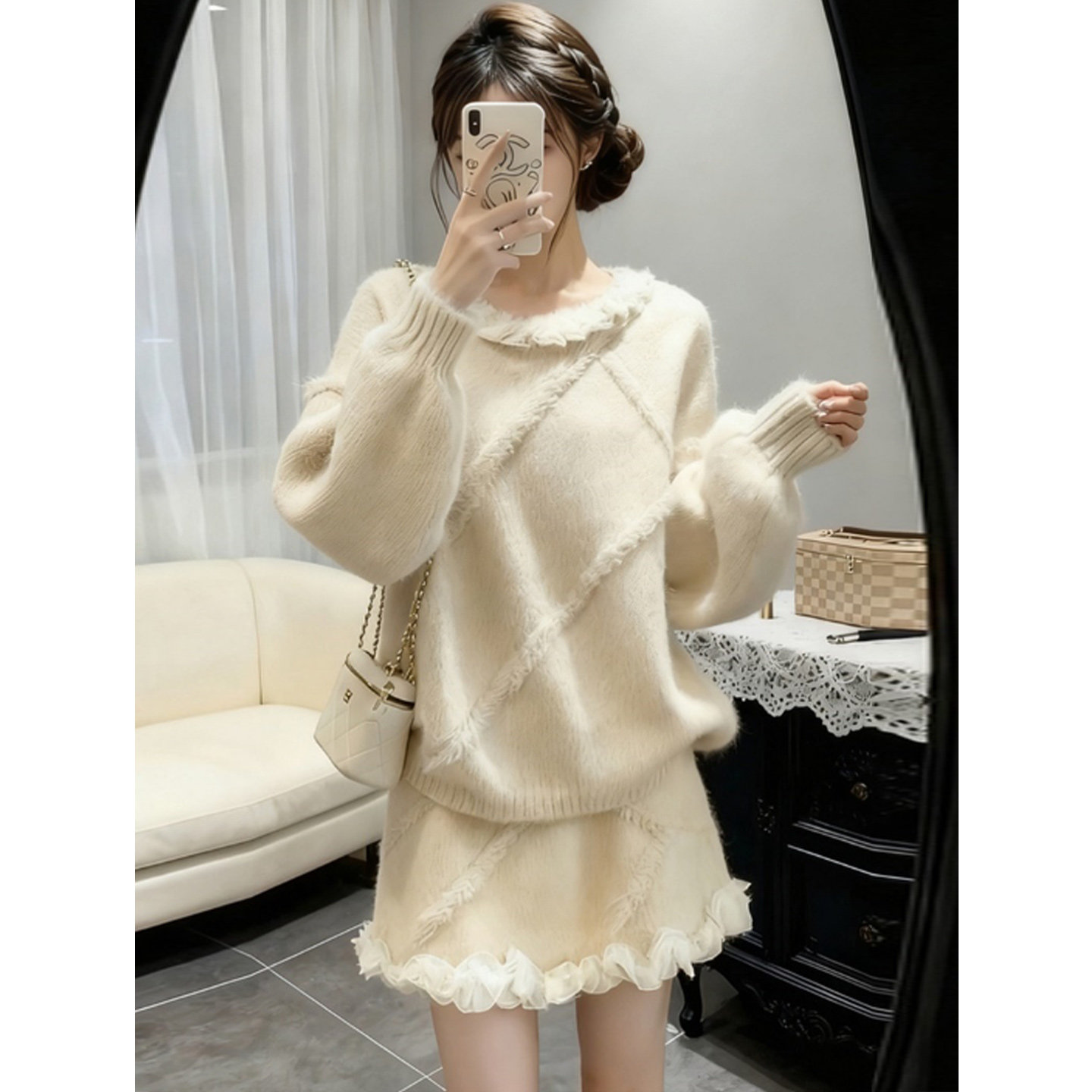 孕妇连衣裙套装秋冬2026新款孕妈过年红加厚针织毛衣半身裙两件套,淘宝优惠券,粉丝福利购,淘宝优惠卷