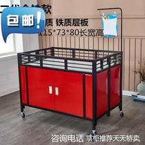 With Armrest I mobile booth small cart Mobile pull-stock Folding Promotion Bench Show Stand Trial Eating Terrace Push Table