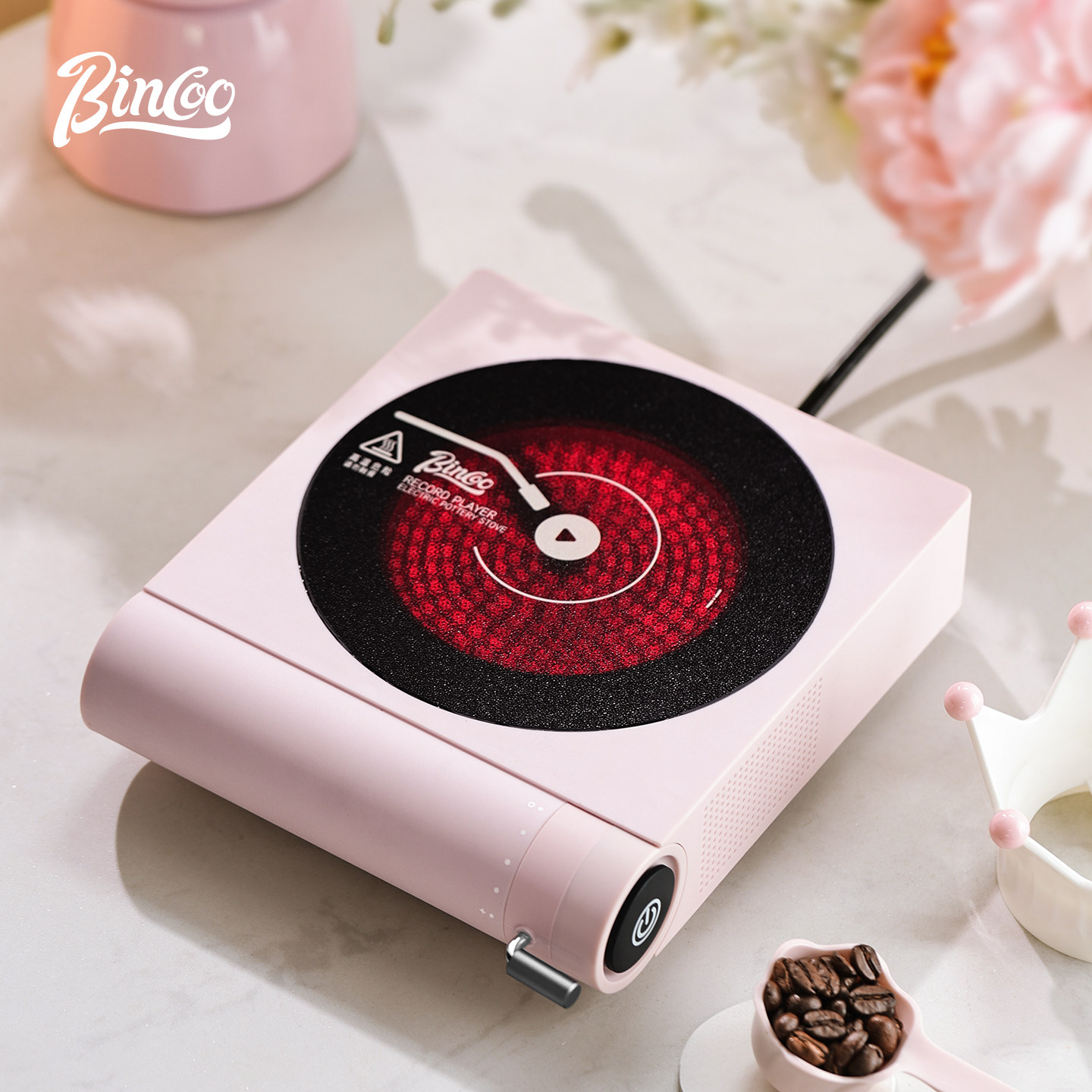 Bincoo粉色双阀摩卡壶套装家用意式浓缩萃取煮咖啡壶小型咖啡机,淘宝优惠券,粉丝福利购,淘宝优惠卷