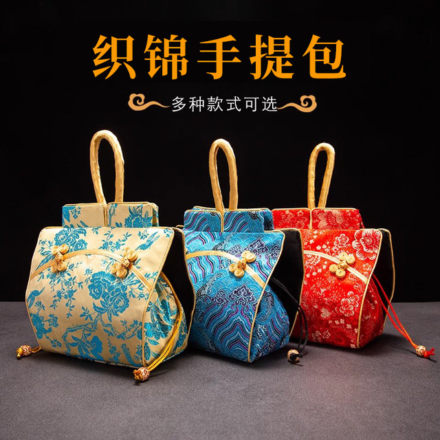 Chinese style brocade cheongsam handbag ancient style gift