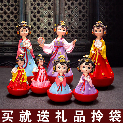 陕西特色不倒翁小姐姐人偶摆件西安纪念品文创娃娃中国风小礼品 - 图0