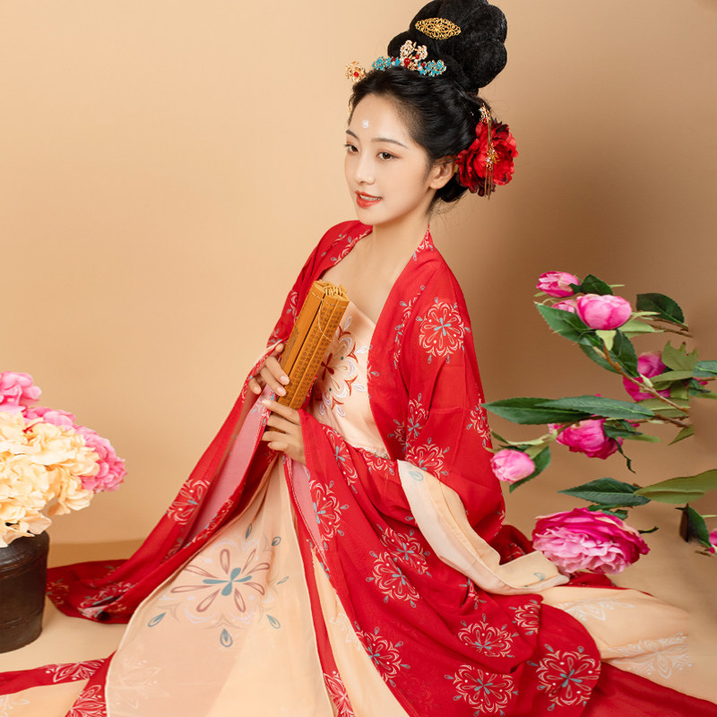 乾后汉服正品原创裙大袖衫唐风套装 乾后汉服