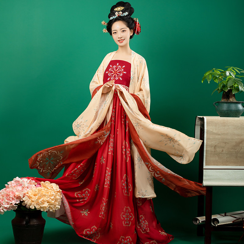 乾后汉服正品原创裙大袖衫唐风套装 乾后汉服