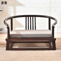 Play-in-lap chair Chinese style tatami seat backrest without legs and room Zen chair tea chair solid wood floor balcony floating window chair