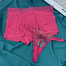 New pure cotton couples underwear one man and one woman breathable couples underwear suit Tiny pants sexy t pants hot