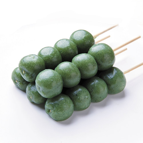 日式翠玉丸子串传统美食茶点软糯Q弹艾草味糯米团子小吃 - 图3