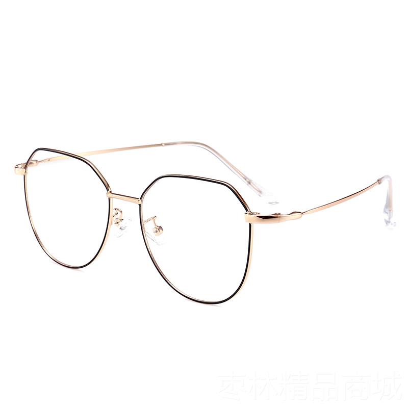 Genuine anti-radiation glasses for myopia-faced women can be equipped with Korean version of trendy large diamond-shaped eye-level eye-frame male anti-blue light protection