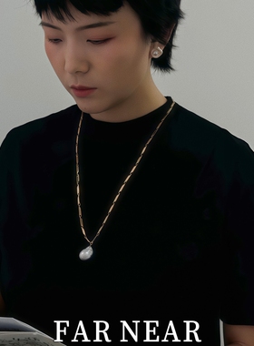 巴洛克珍珠项链复古金色锁骨链女