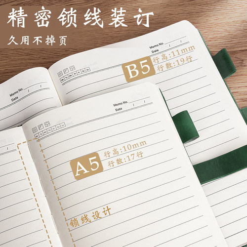 A5笔记本子2025年新款定制可印logo加厚B5工作记事本软皮商务会议记录本简约学生超厚皮面刻字日记本子高颜值 - 图1