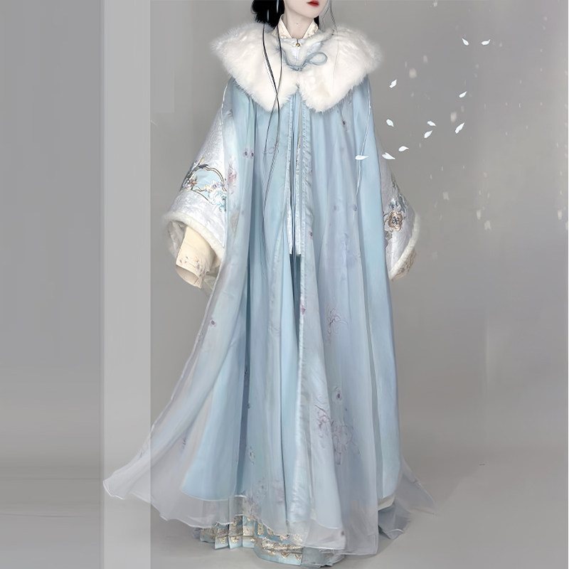 仙楚姬原创汉服女【画扇】明制披袄刺绣重工妆花马面裙日常秋冬款,淘宝优惠券,粉丝福利购,淘宝优惠卷