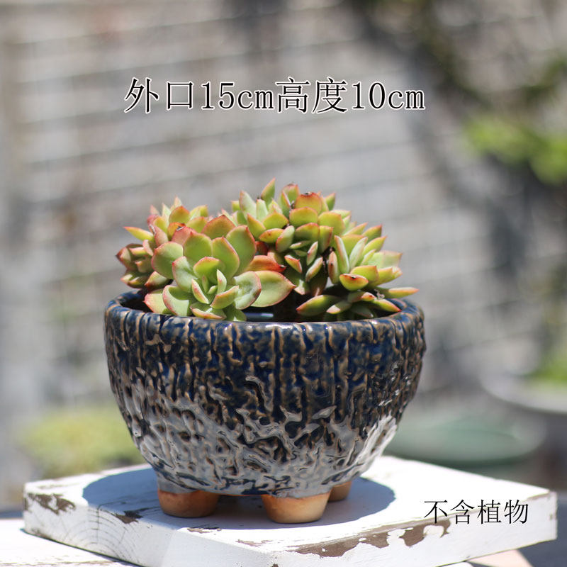 大号群生多肉花盆粗陶透气老桩盆透气手工盆爆裂陶盆复古花盆包邮,淘宝优惠券,粉丝福利购,淘宝优惠卷