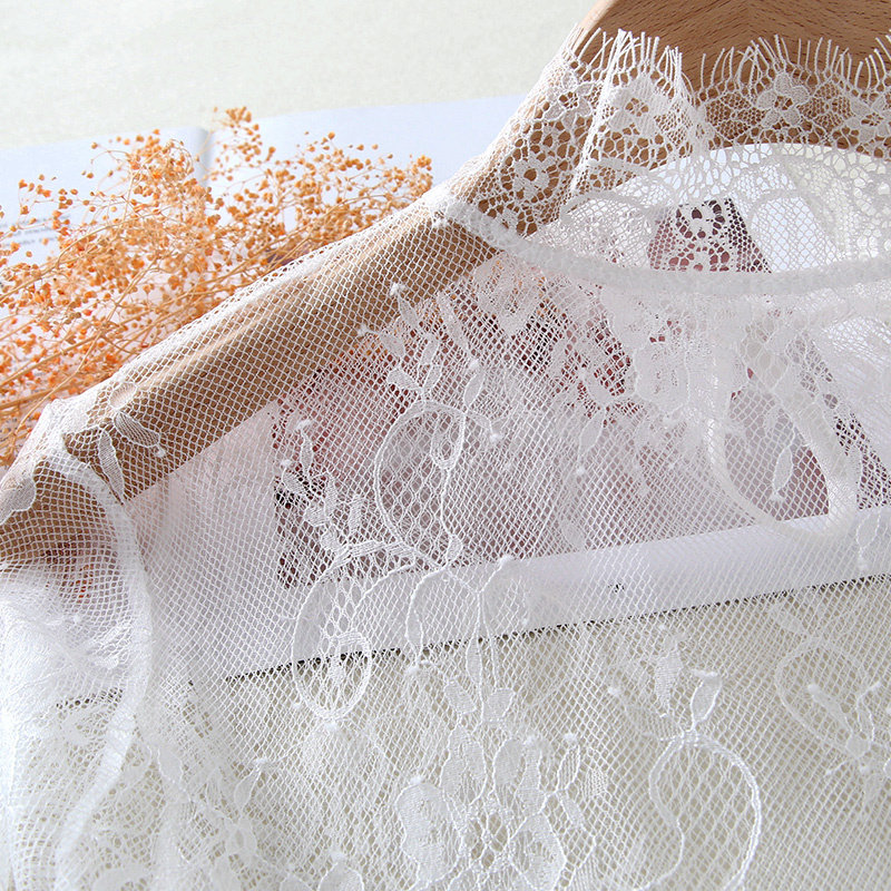 睫毛边高领蕾丝女网纱性感打底衫 奥蒂珠蕾丝衫/雪纺衫