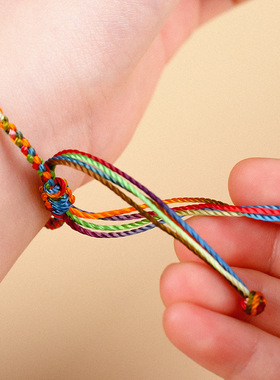 艺楷手工编织脚绳脚链男女情侣