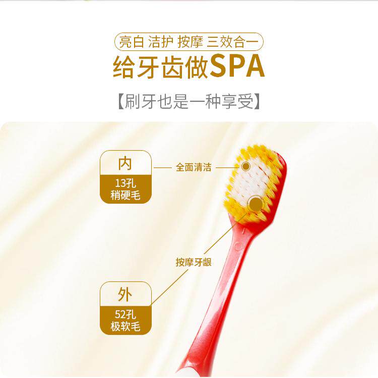 65孔宽头升级款牙刷成人软毛护齿家用独立包装6支家庭装牙刷定制