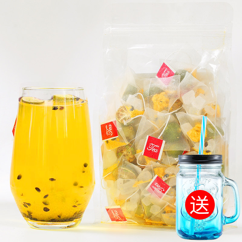 百香果金桔柠檬茶青桔冷泡茶茶包 梦芝方滋补养生花果果粒茶