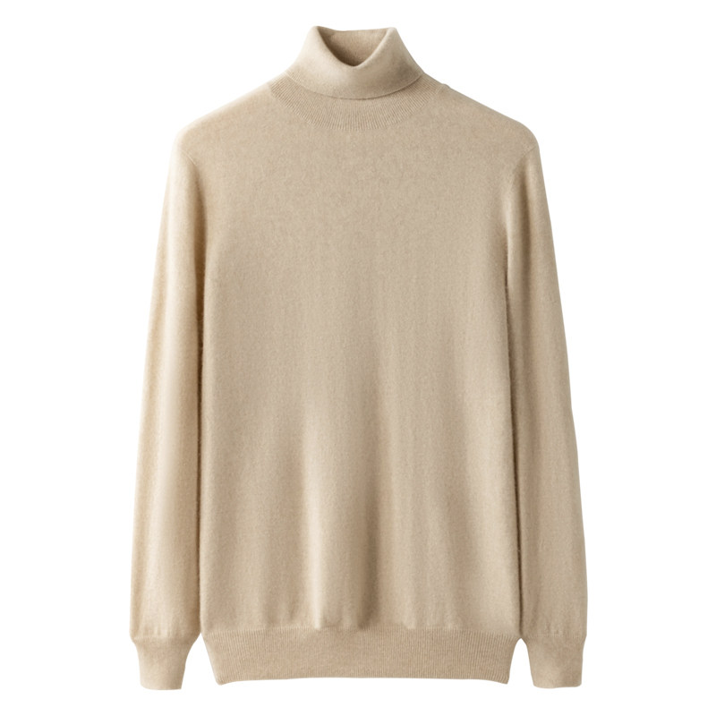 100%纯山羊绒衫男高领秋冬季针织衫打底羊毛宽松翻领中青年潮毛衣,淘宝优惠券,粉丝福利购,淘宝优惠卷