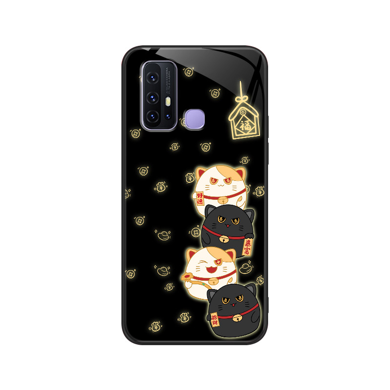 发财猫vivoZ6手机壳vivoZ5X玻璃保护套Z3/Z3i全包防摔Z1硅胶软边硬壳5G男女V1911A可爱V1963A文字个性voivz新 - 图3