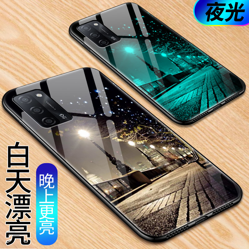 oppoA55手机壳A55全包防摔5G玻璃保护套OPPO磨砂硅胶软边0pp0硬壳opp0ppoA夜光壳oopoa新品poopa男女款opooa - 图3