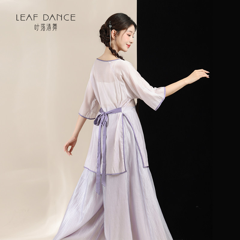 叶落清舞古典舞汉唐新中式身韵宽松刺绣纱衣纱裤舞蹈演出练功服装,淘宝优惠券,粉丝福利购,淘宝优惠卷