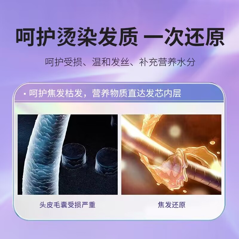 自己在家洗直头发拉直直发烫发卷发变直发软化剂自来卷洗直膏家用-图1