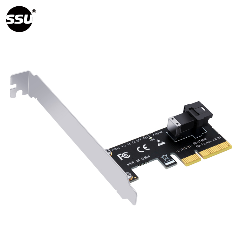 SSU U.2转PCI-E X4转接卡SFF- 8643-8639转PCIe NVME U.2扩展卡 - 图0