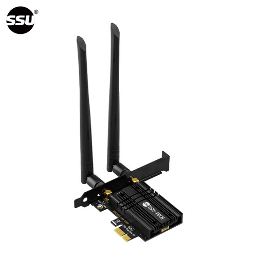 SSU WIFI6代BE200/AX200千兆无线网卡2.4G/5G双频台式机内置PCI-E无线网卡WIFI7蓝牙5.4无线接收器软AP发射 - 图0