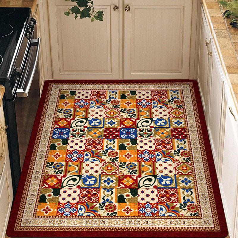 【可定制尺寸】锦绣繁华玄关客厅地垫门口天然橡胶防滑吸水地毯,淘宝优惠券,粉丝福利购,淘宝优惠卷