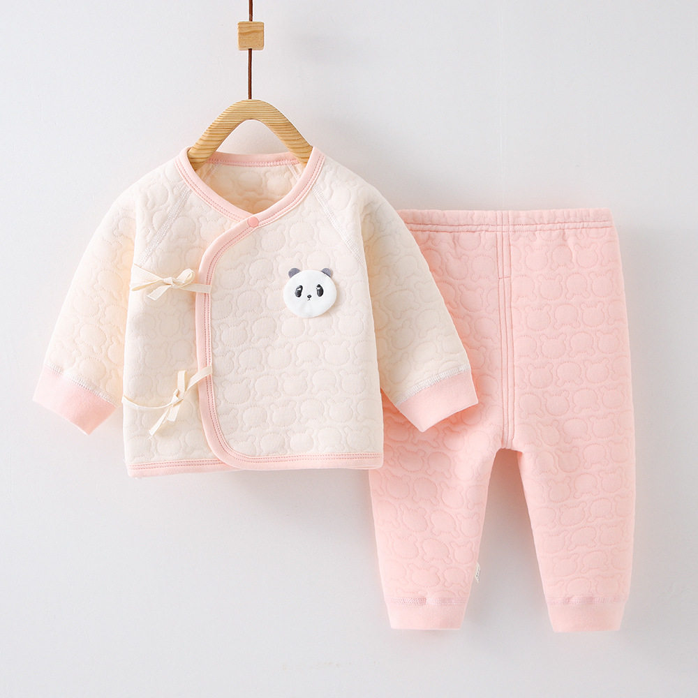 婴儿衣服分体两件套装秋冬季内衣 糖心糖宝连身衣/爬服/哈衣