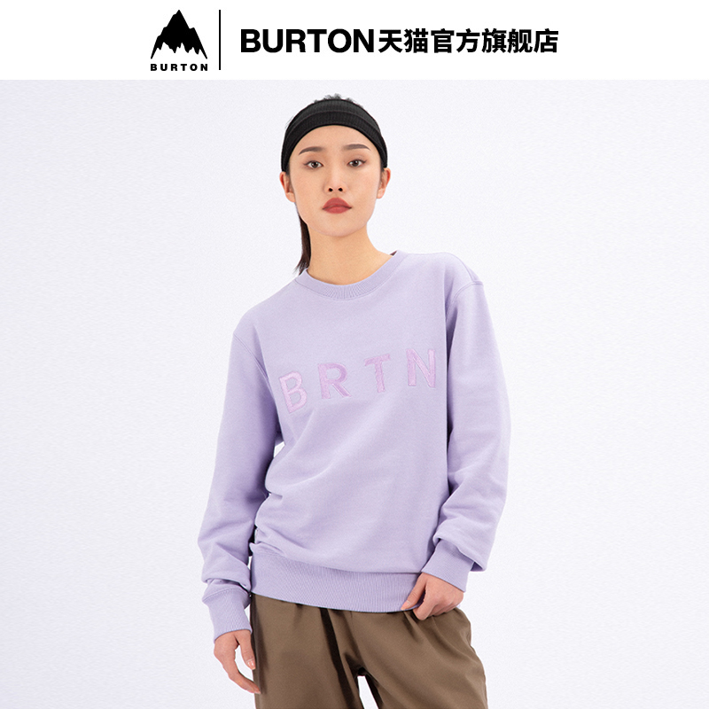 BURTON伯顿官方男女同款BRTN卫衣刺绣圆领套头衫运动上衣333019-图0