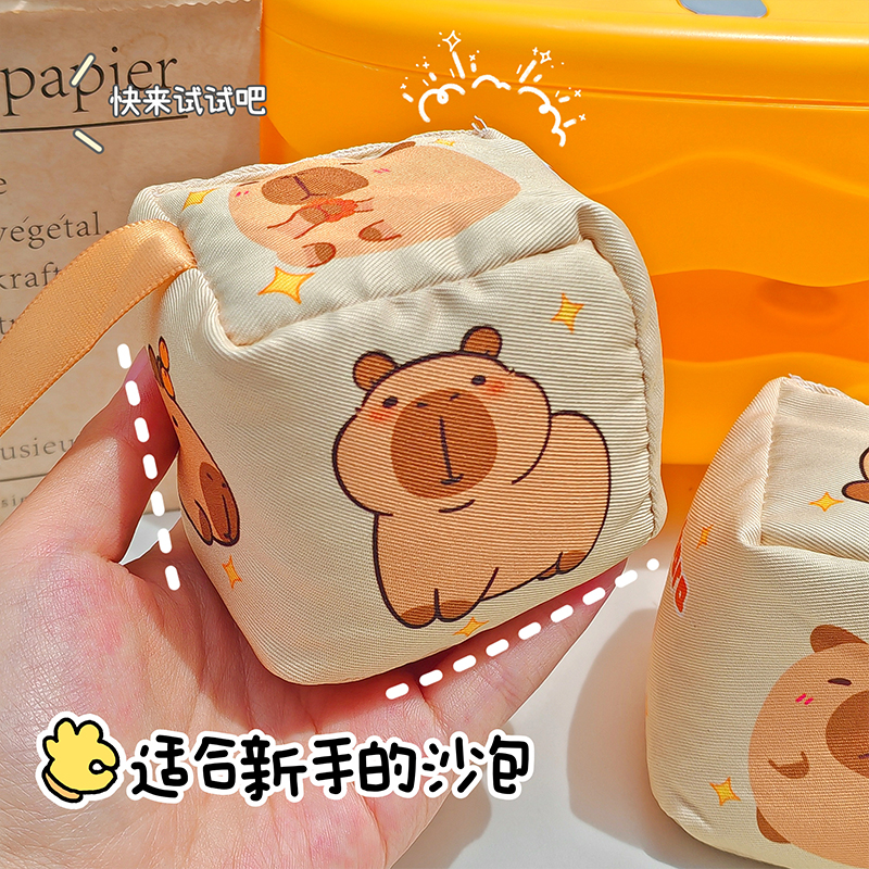 卡皮巴拉表情包沙包小学生专用幼儿园儿童投掷道具儿童玩具丢沙包 - 图1