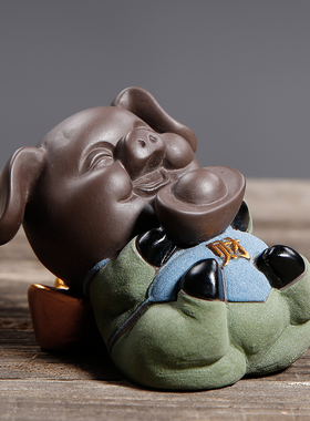 久造陶瓷可爱风家居客厅五福猪