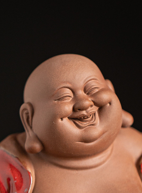 久造紫砂招财中式茶空间摆件