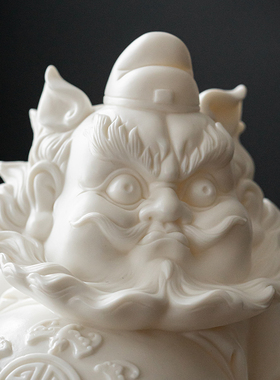 德化白瓷钟馗赐福摆件
