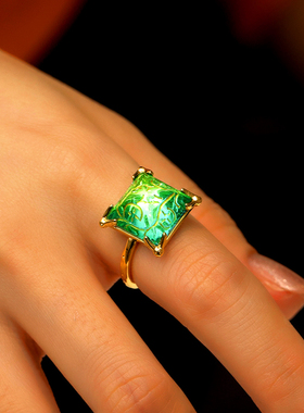 panzoro哈利波周边戒指镶嵌琉璃