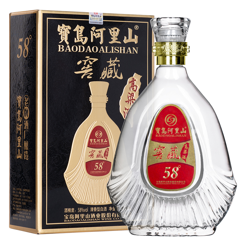 宝岛阿里山窖藏58度高粱酒600ML/单盒装高度白酒整箱纯粮食送礼酒